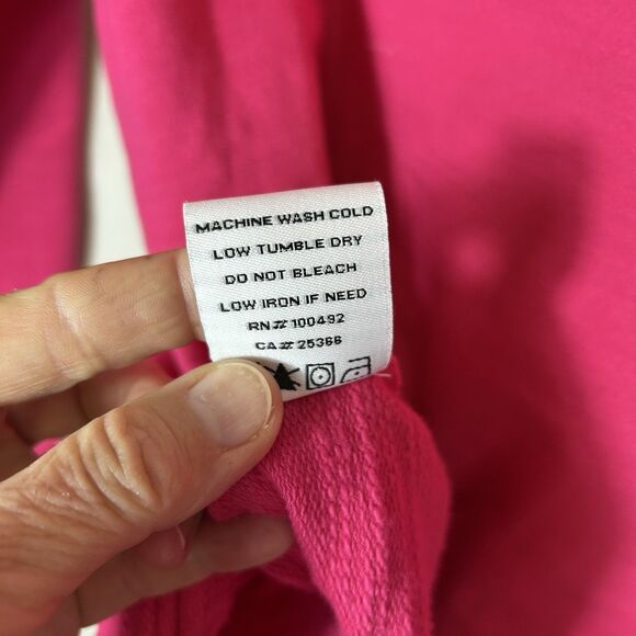 Neon Buddha Bright Pink French Terry Long Sleeve Harbor Jacket Size L - Picture 12 of 15